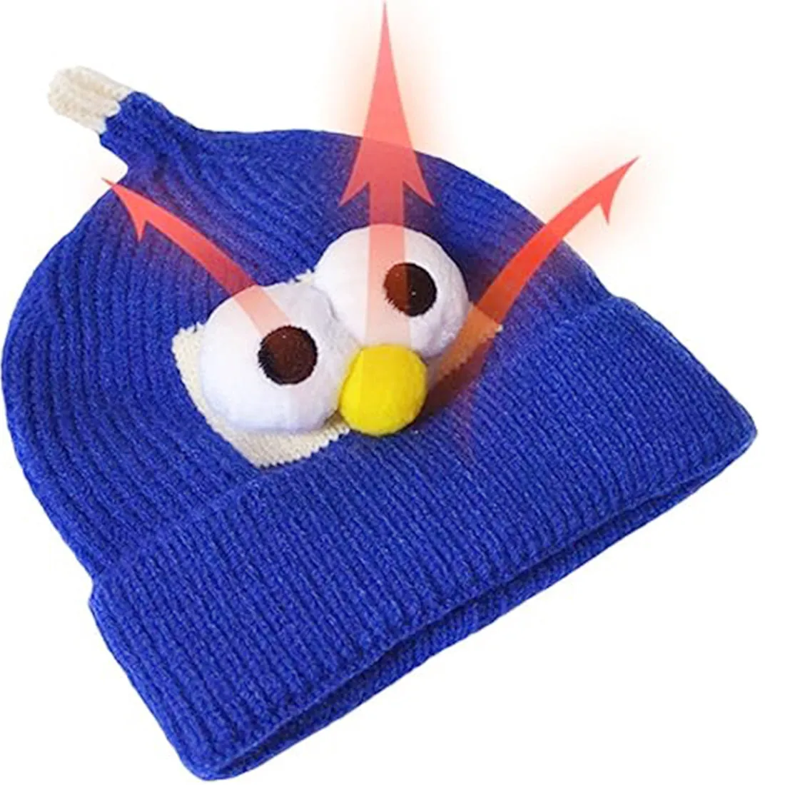 Babymoon Cartoon Angry Birds Woolen Winter Kids Cap Hat | Darkblue