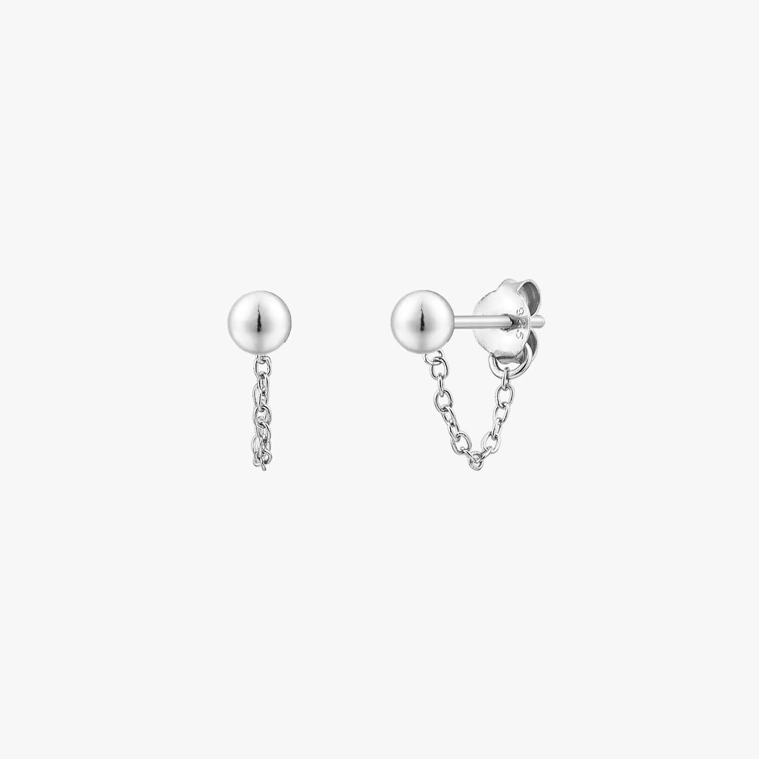 Ball Chain Stud Earrings