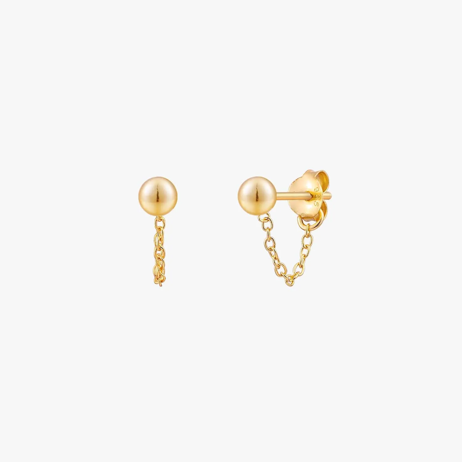 Ball Chain Stud Earrings