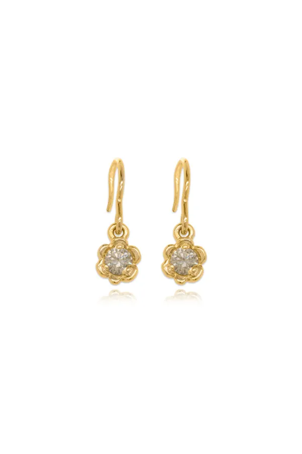 Barnacles ~ 3.5mm Gold Diamond Earrings