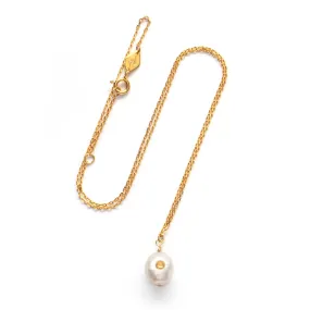 Baroque Pearl Necklace, Citrine