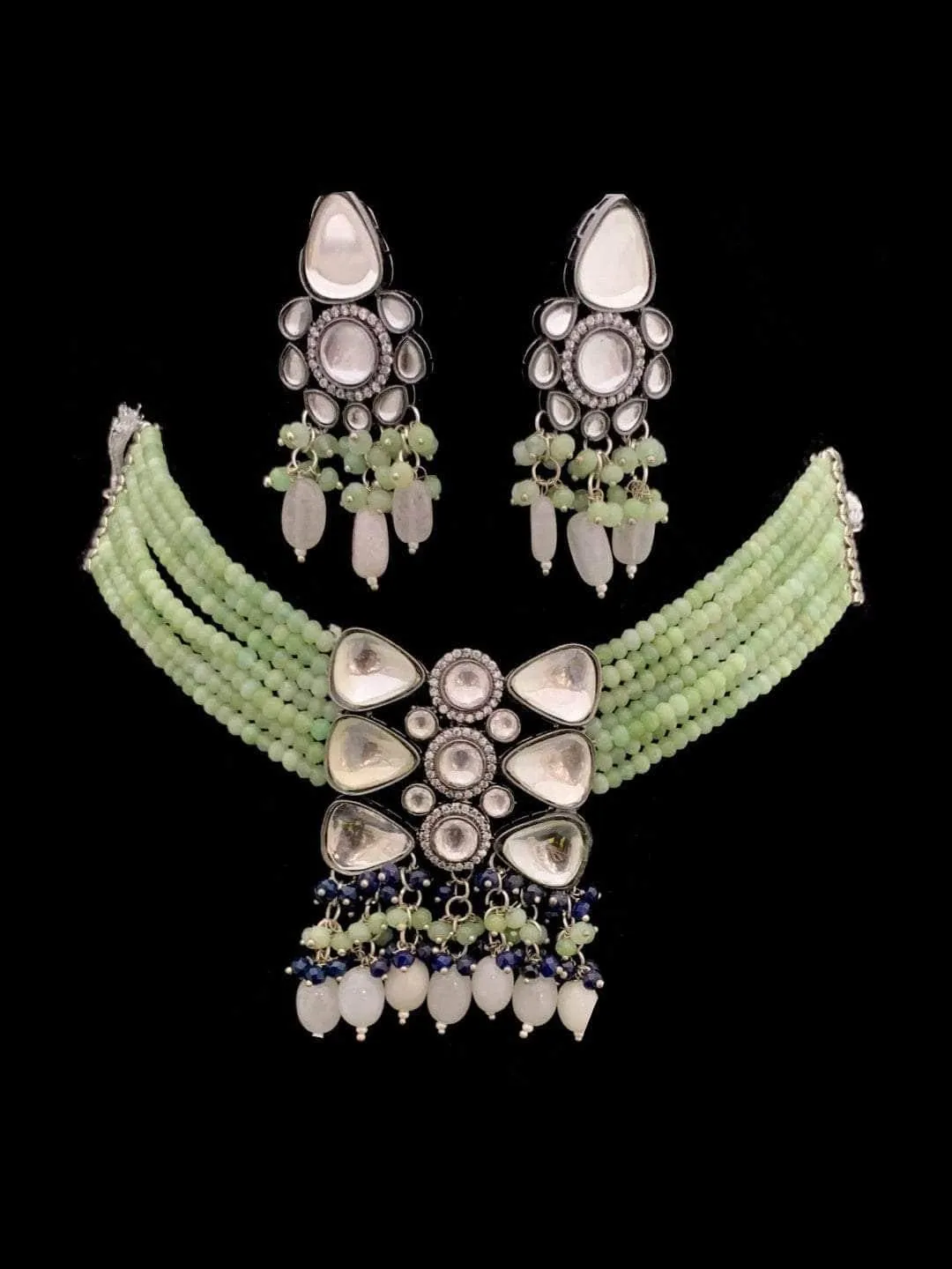 Beaded Trilliant Kundan Choker