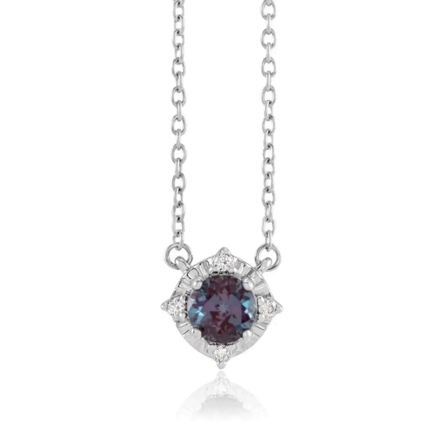 Birthstone Brilliance Color Gemstone and Diamond Pendant