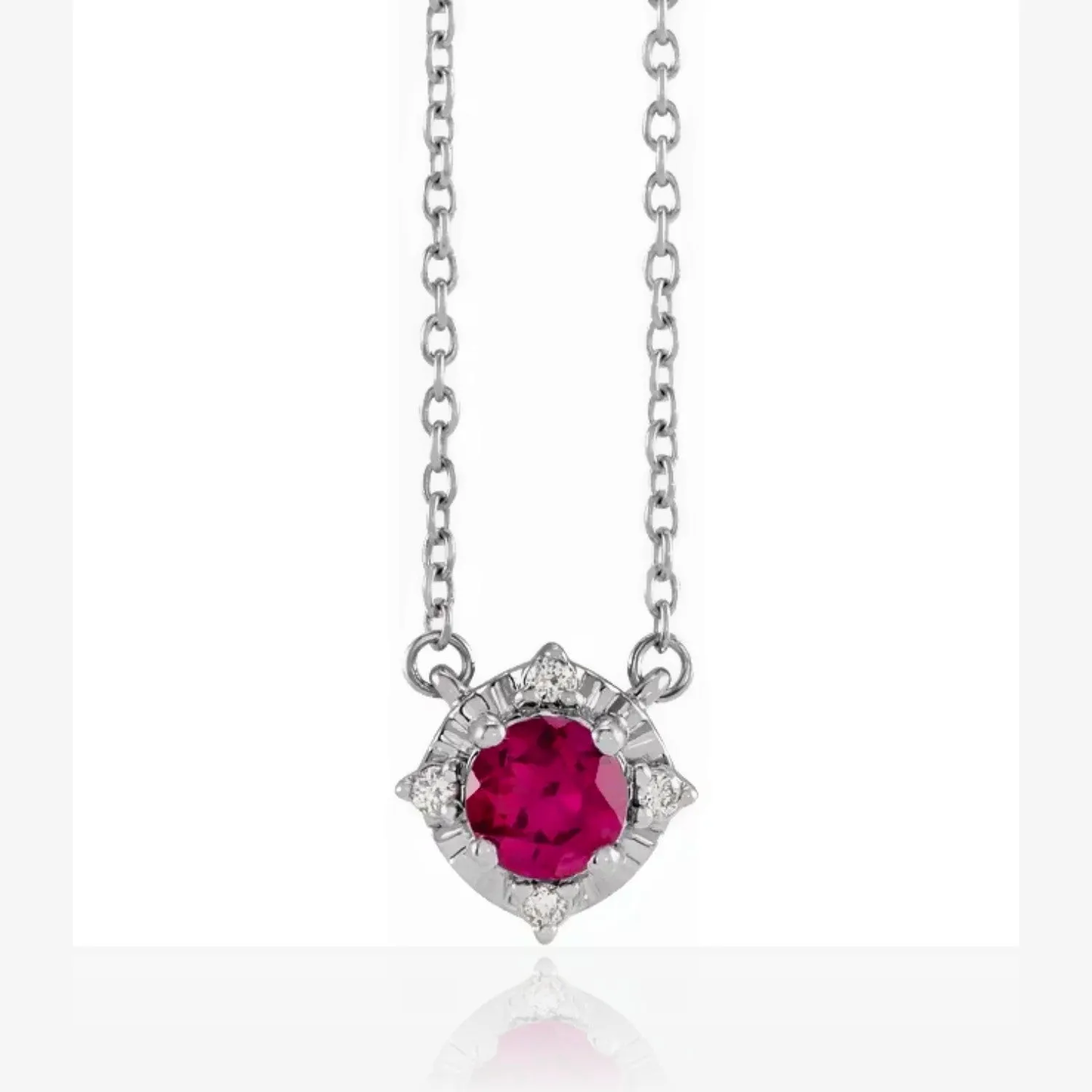 Birthstone Brilliance Color Gemstone and Diamond Pendant