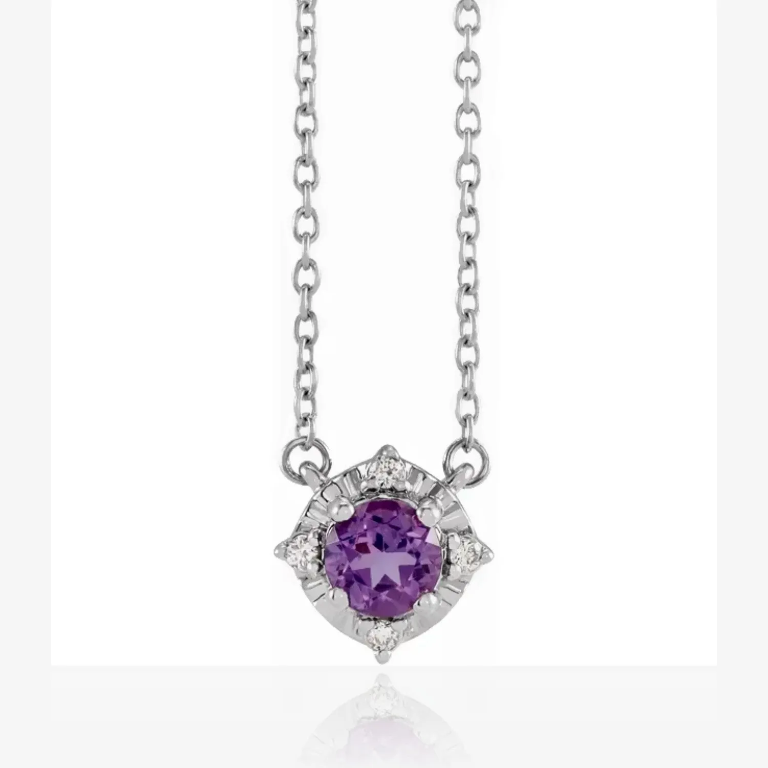 Birthstone Brilliance Color Gemstone and Diamond Pendant