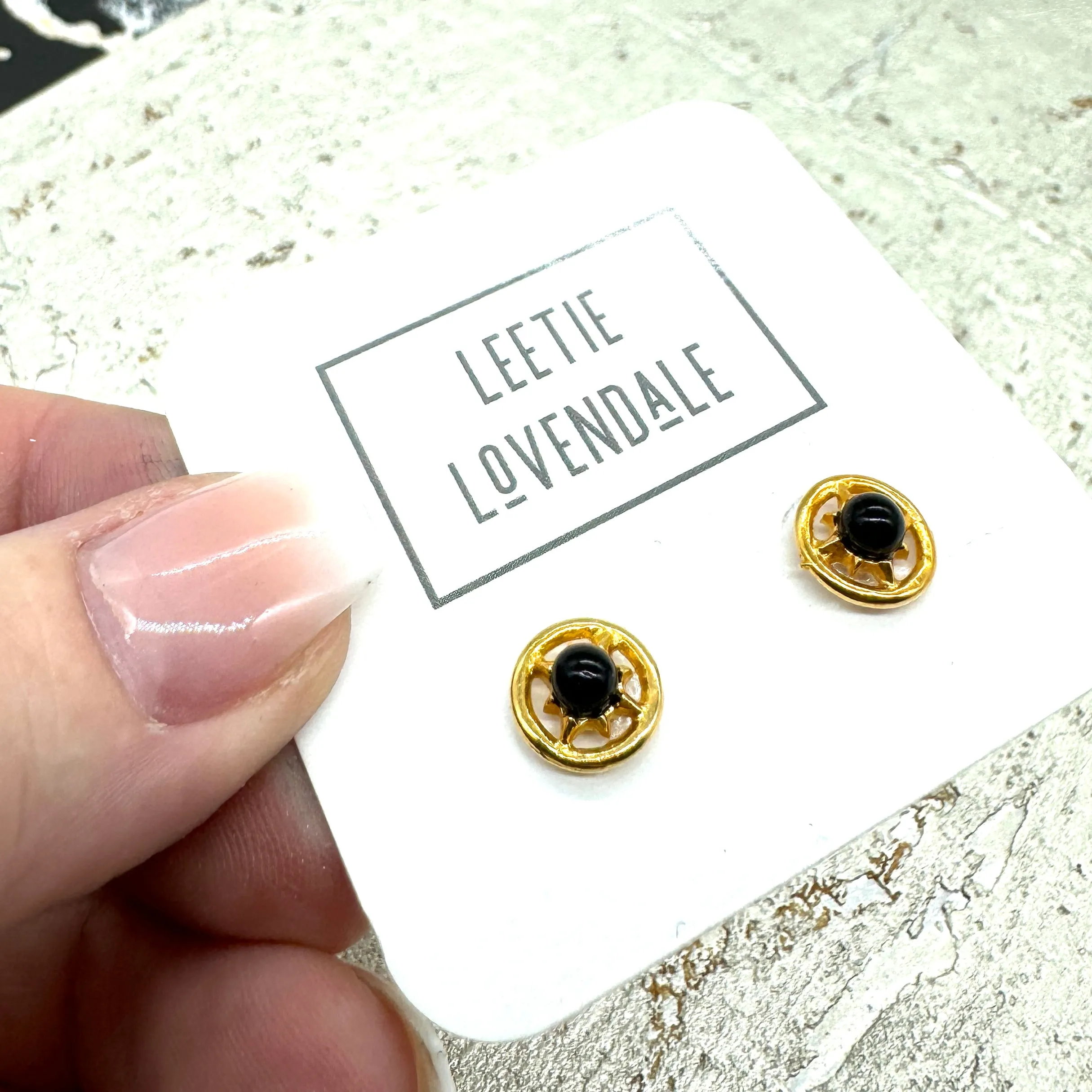 Black Compass Deadstock Earrings