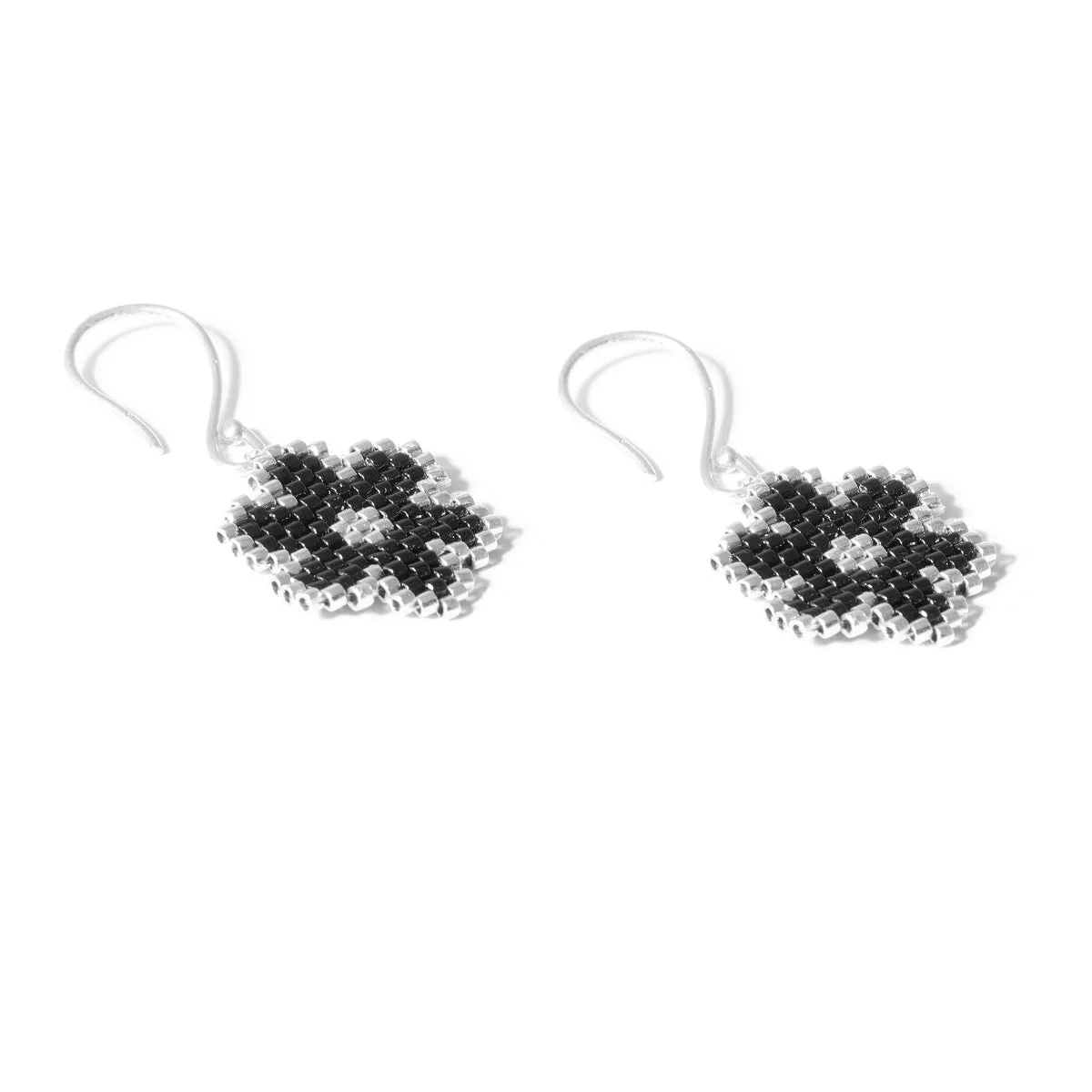 Black Flower Dangle Earring