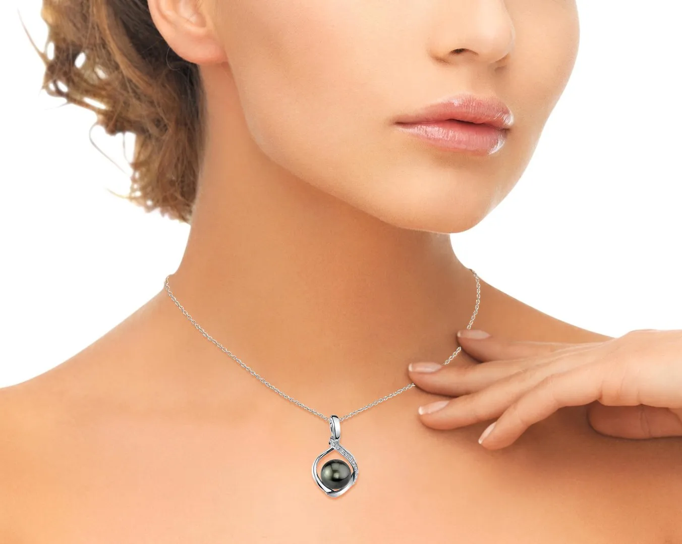 Black Tahitian Pearl & Diamond Alexis Pendant