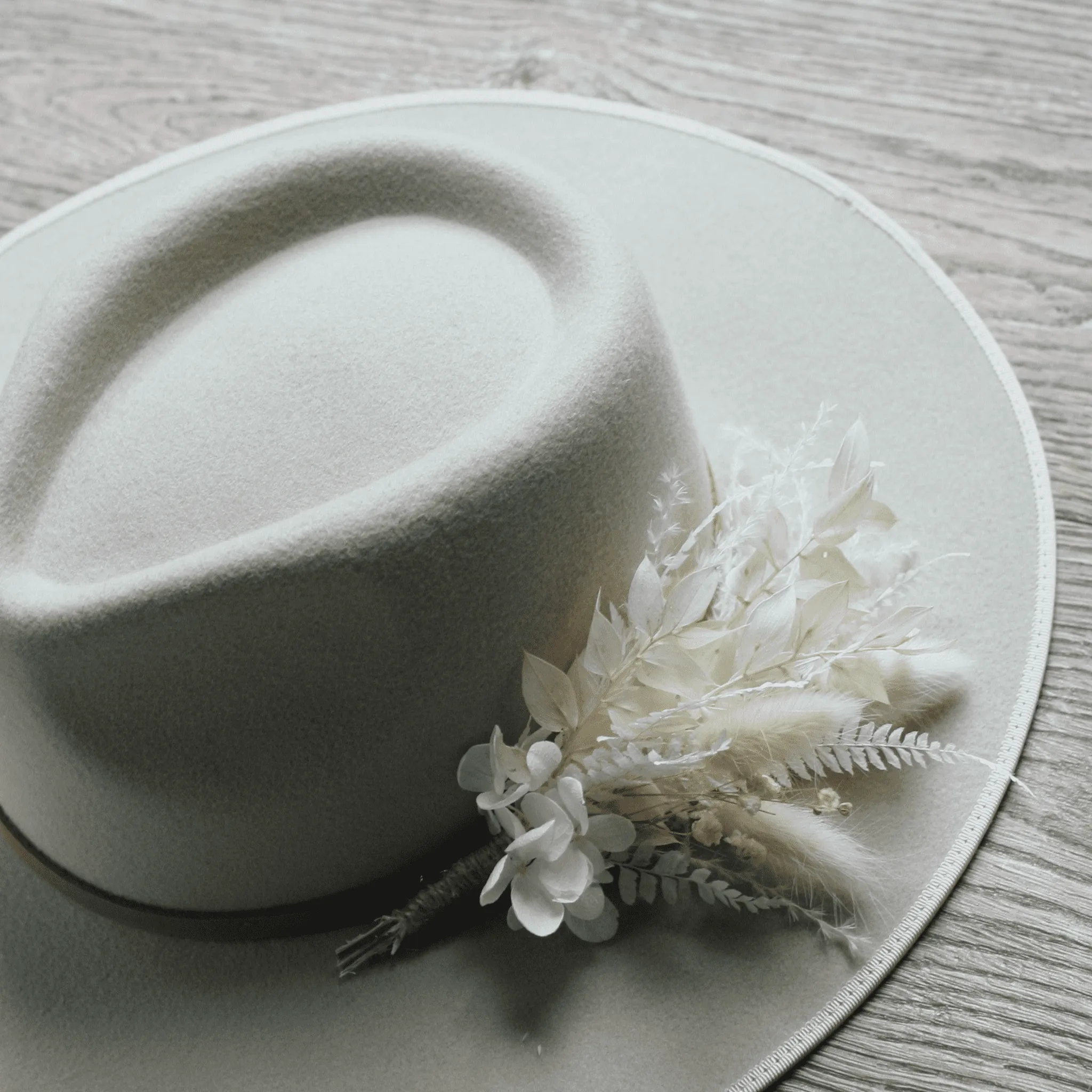 Boho Flower Hat Pin IVORY