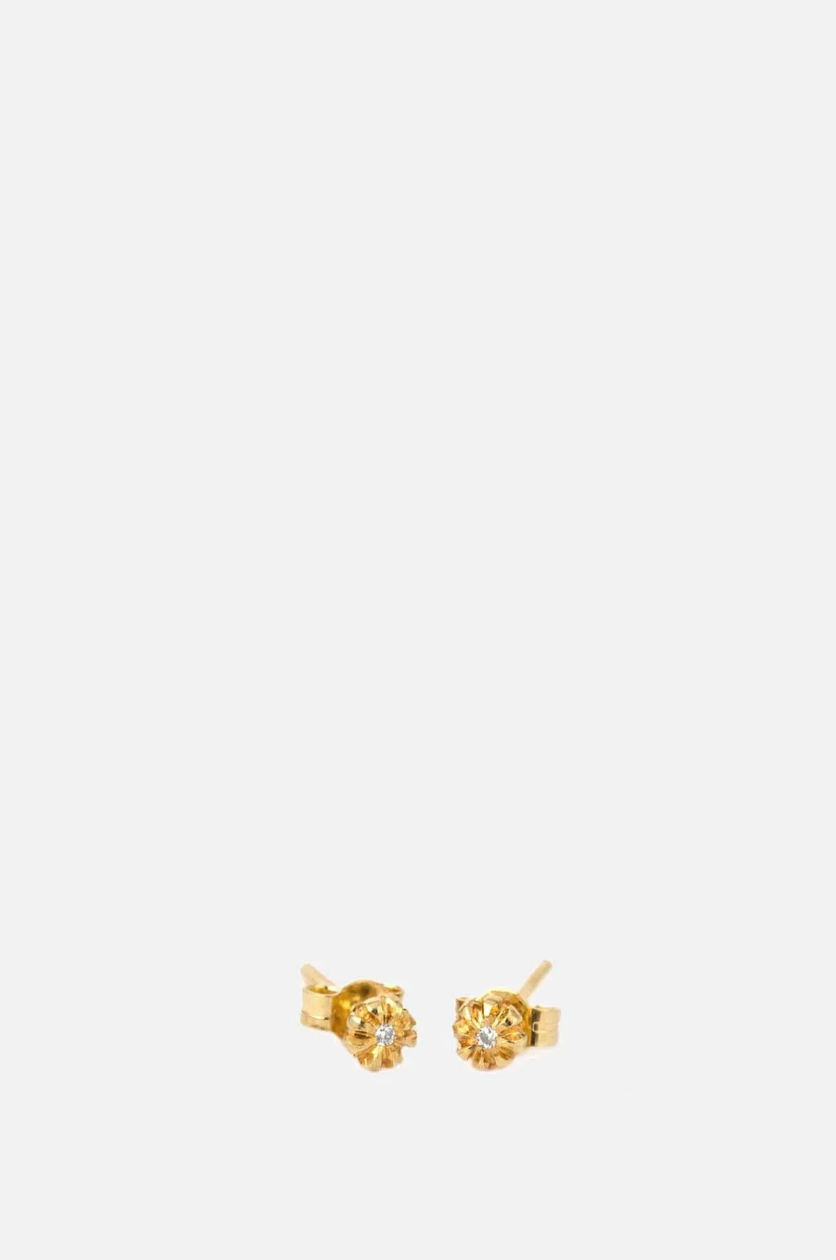 Bud Diamond Stud Earrings Gold