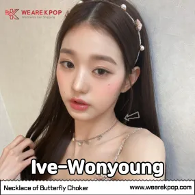 Butterfly Choker Necklace (Ive-Wonyoung, IU) - 925 silver