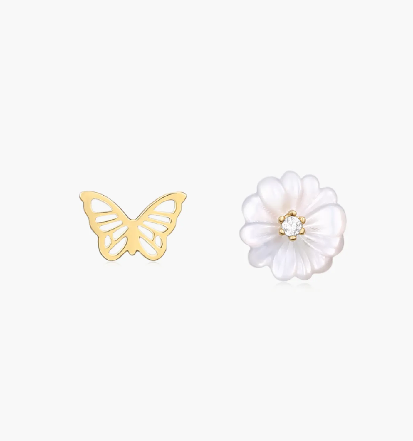 Butterfly Flower Earrings