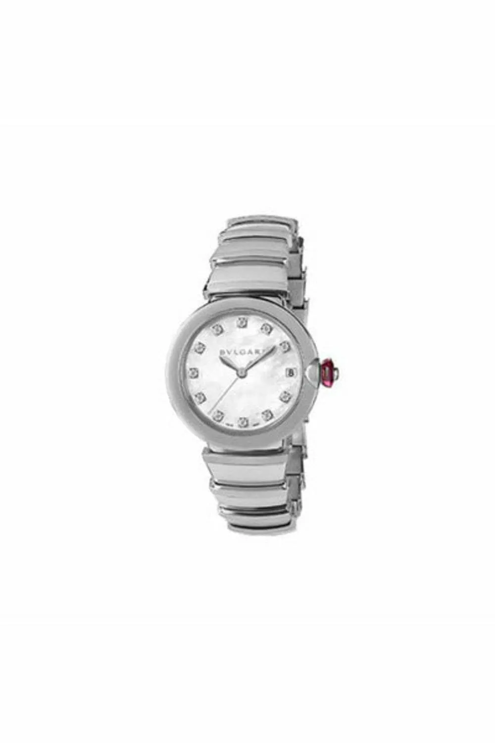 bvlgari lvcea stainless steel 33mm ladies watch