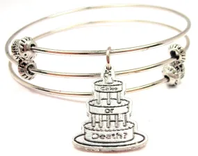 Cake or Death Triple Style Expandable Bangle Bracelet