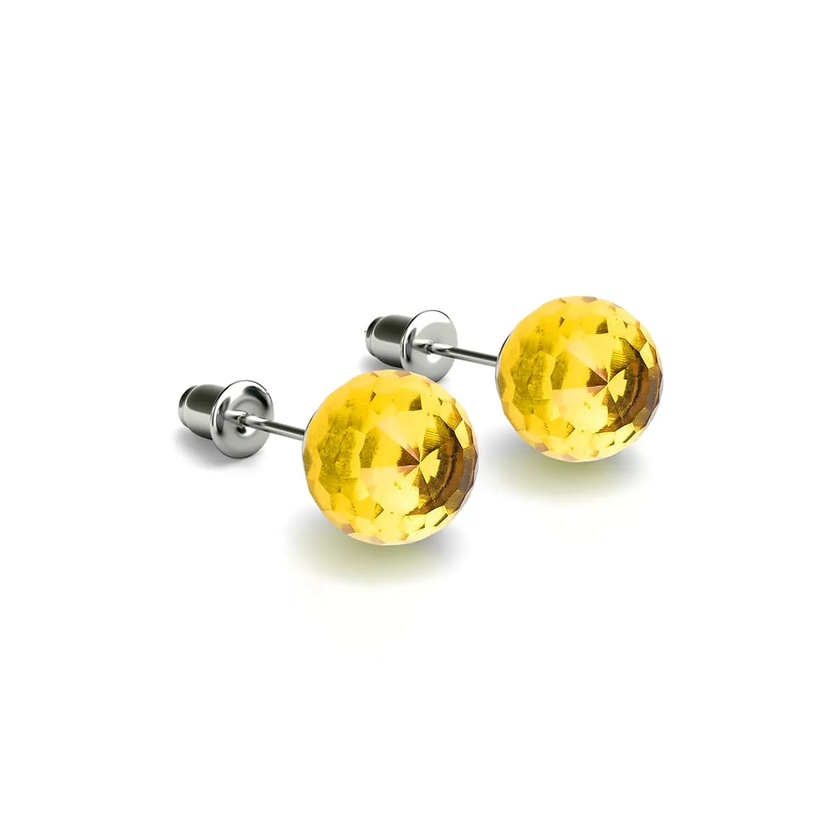 Canary | .925 Sterling Silver | Prisma Stud Earrings