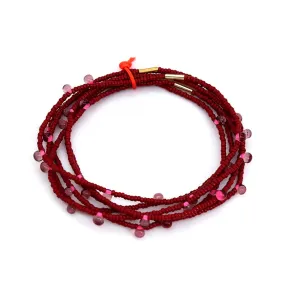 Candy Bracelets / Set of 6 / Ruby