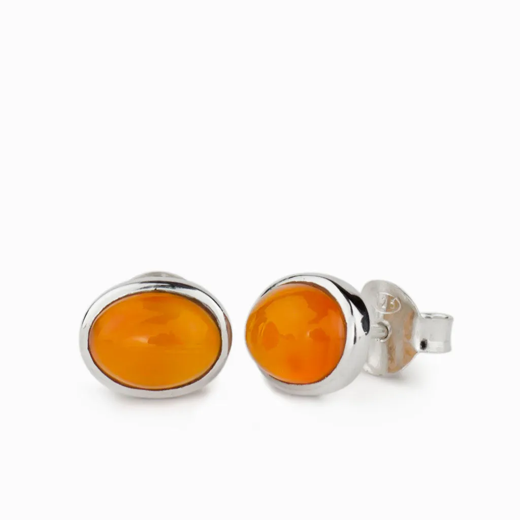 Carnelian Stud Earrings