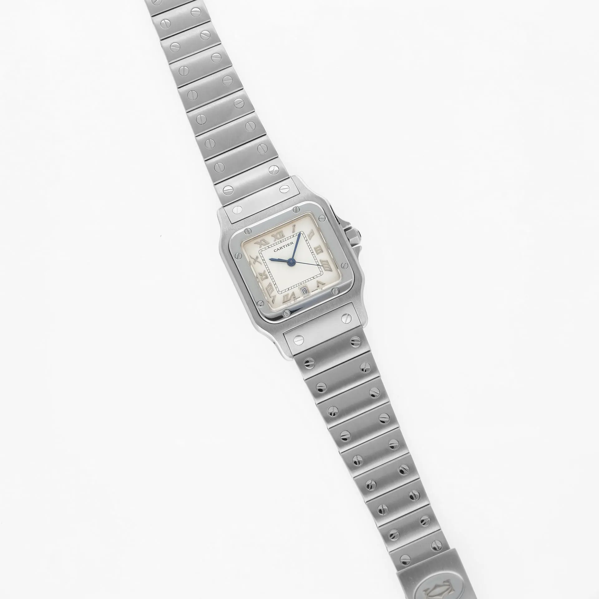 Cartier Santos Galbée 987901 Steel Case with Cream Matte Dial