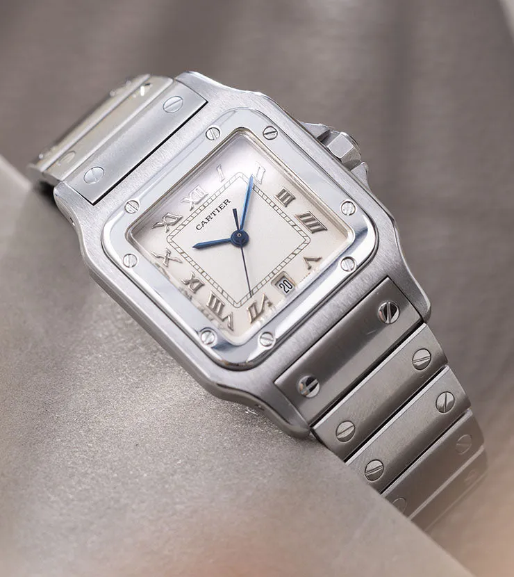 Cartier Santos Galbée 987901 Steel Case with Cream Matte Dial