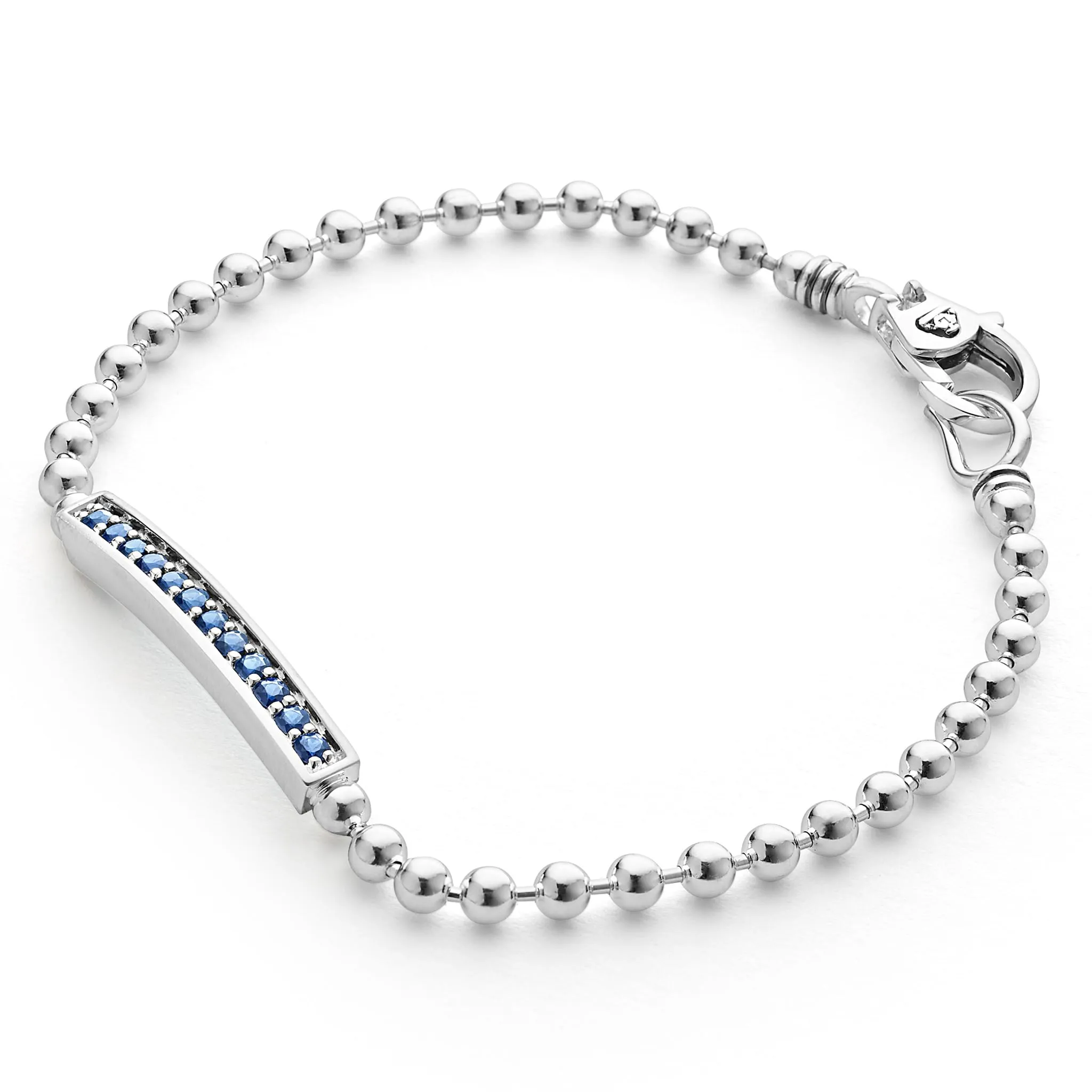 Caviar Spark Blue Sapphire Beaded Bracelet