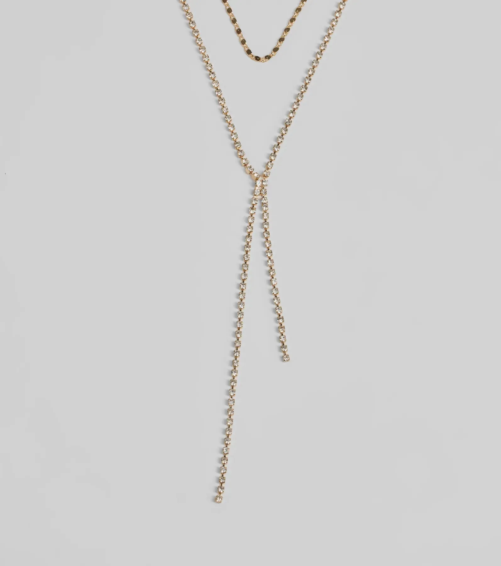 Chic And Dainty Rhinestone Layered Necklace