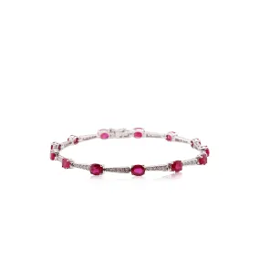 Classic Ruby & Diamond Bracelet