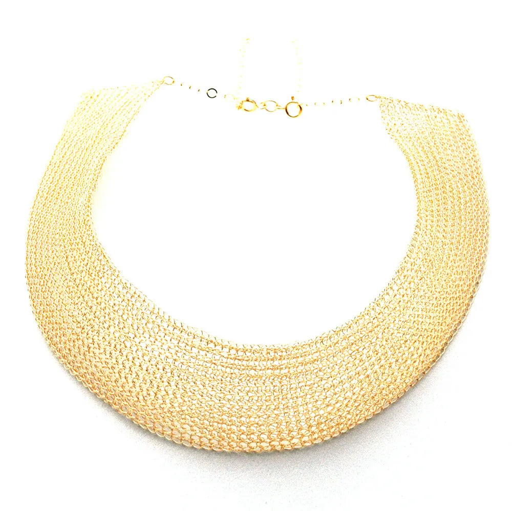 Cleopatra gold necklace , collar statement necklace