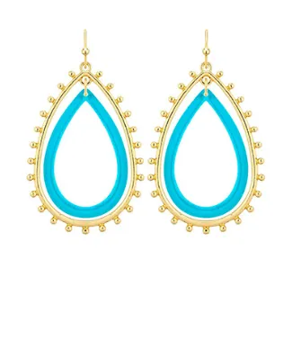 Colorful Double Teardrop Earring