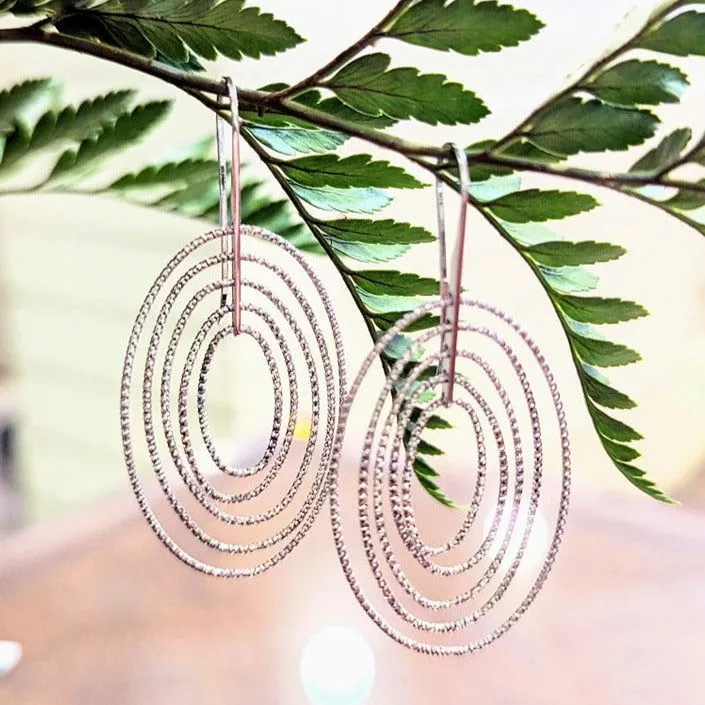 Concentric Oval Earrings