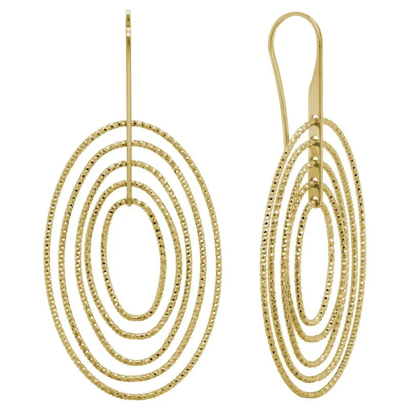 Concentric Oval Earrings