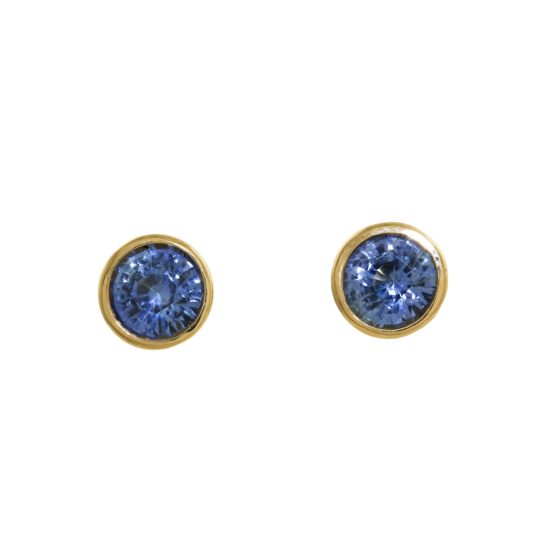 Cornflower Sapphire Studs in 18k