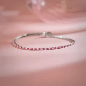 Created Ruby Diamond Tennis Bracelet