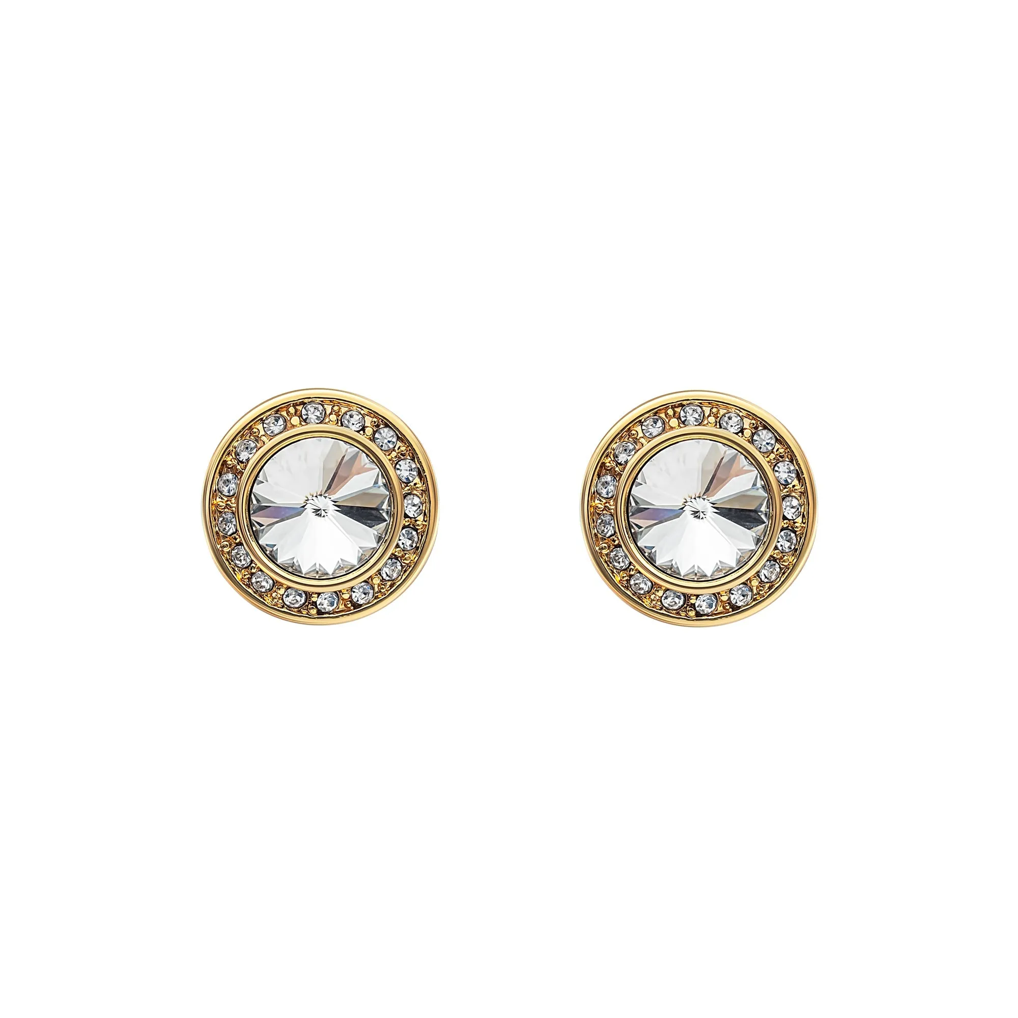 Crystal Classic Halo Stud Earrings