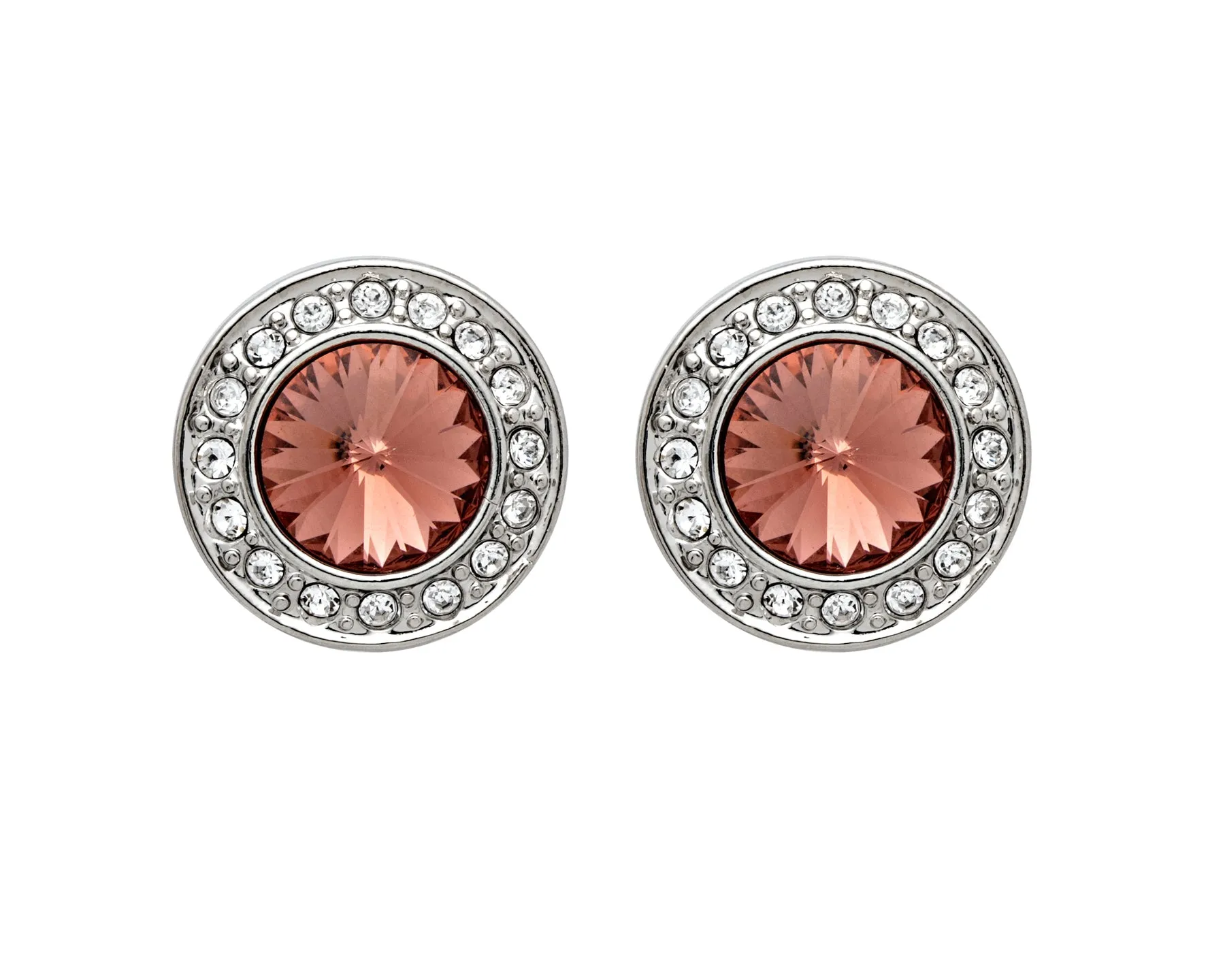 Crystal Classic Halo Stud Earrings