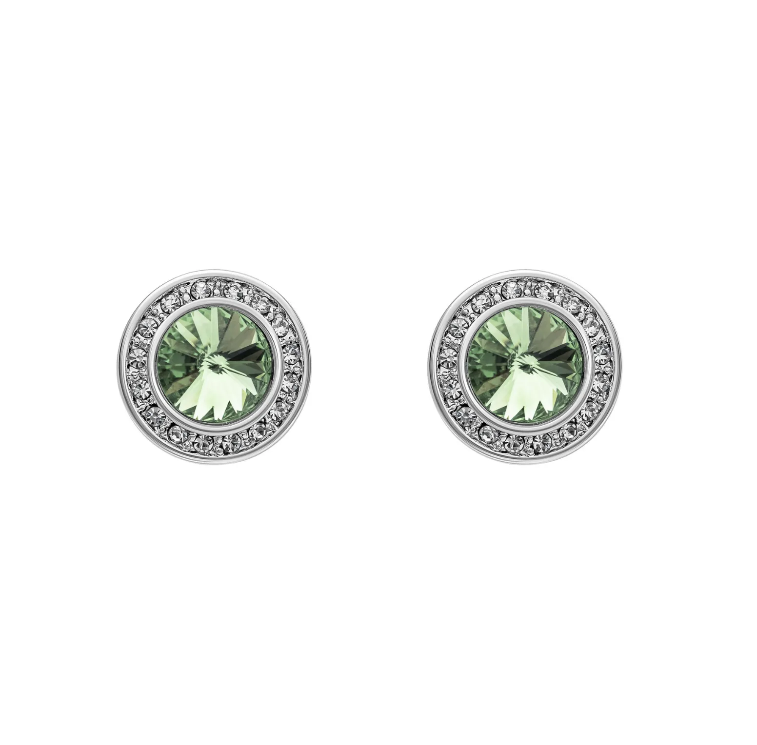 Crystal Classic Halo Stud Earrings