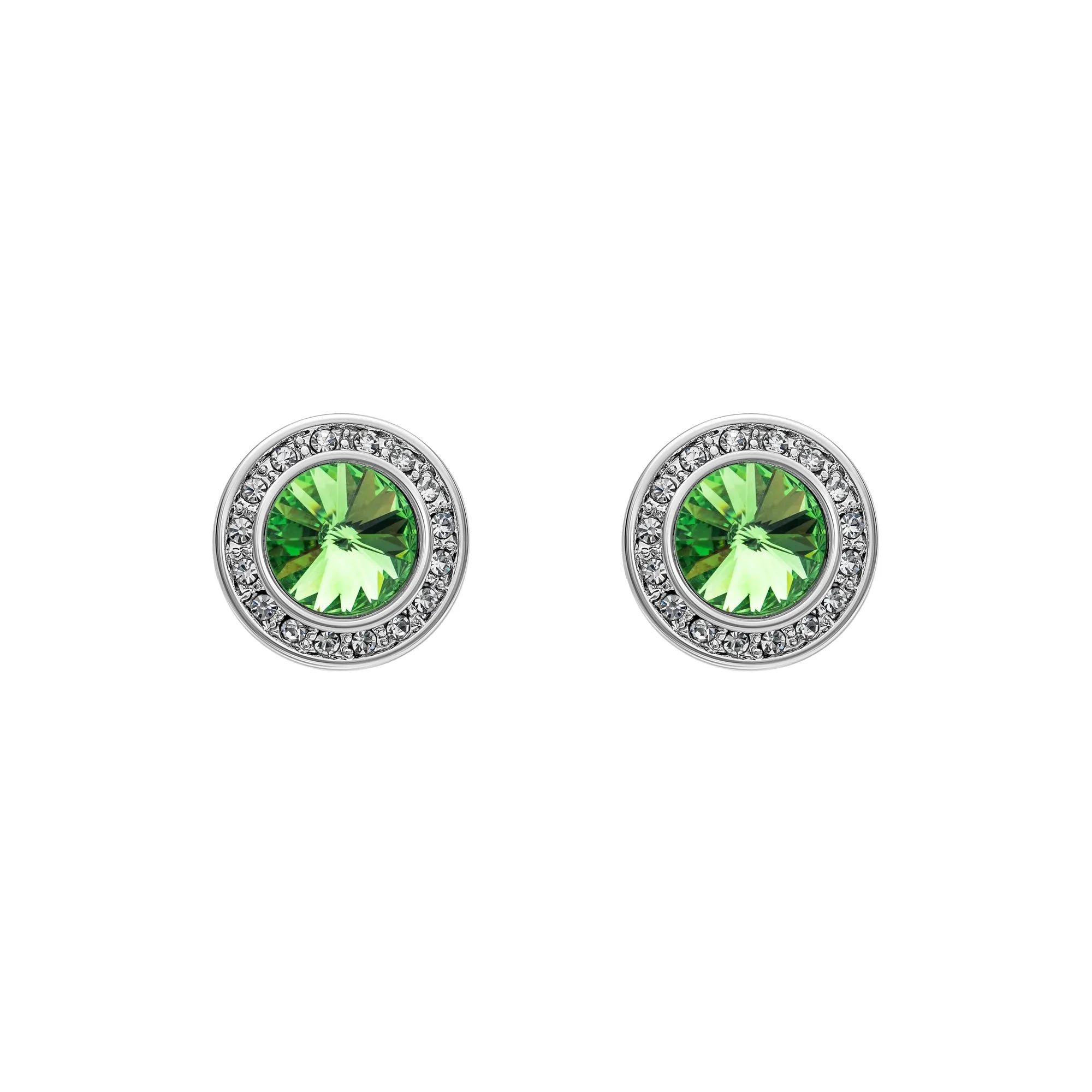 Crystal Classic Halo Stud Earrings