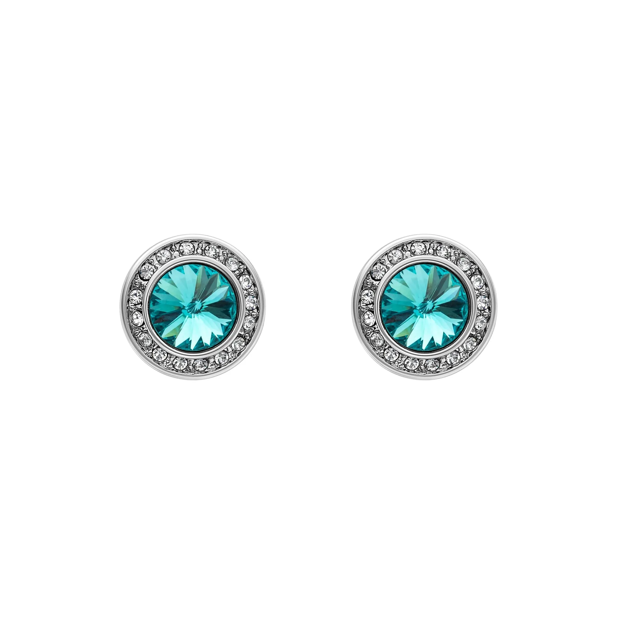 Crystal Classic Halo Stud Earrings