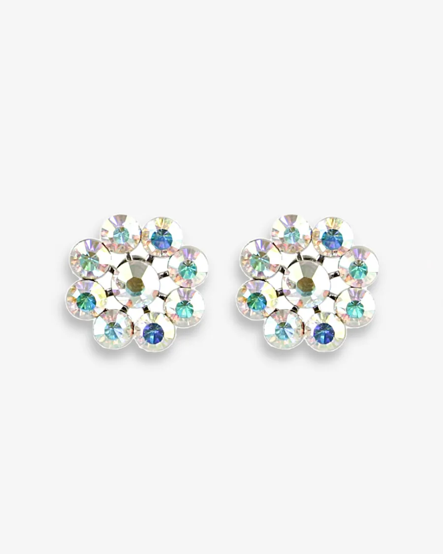 CRYSTAL FLOWER EARRINGS