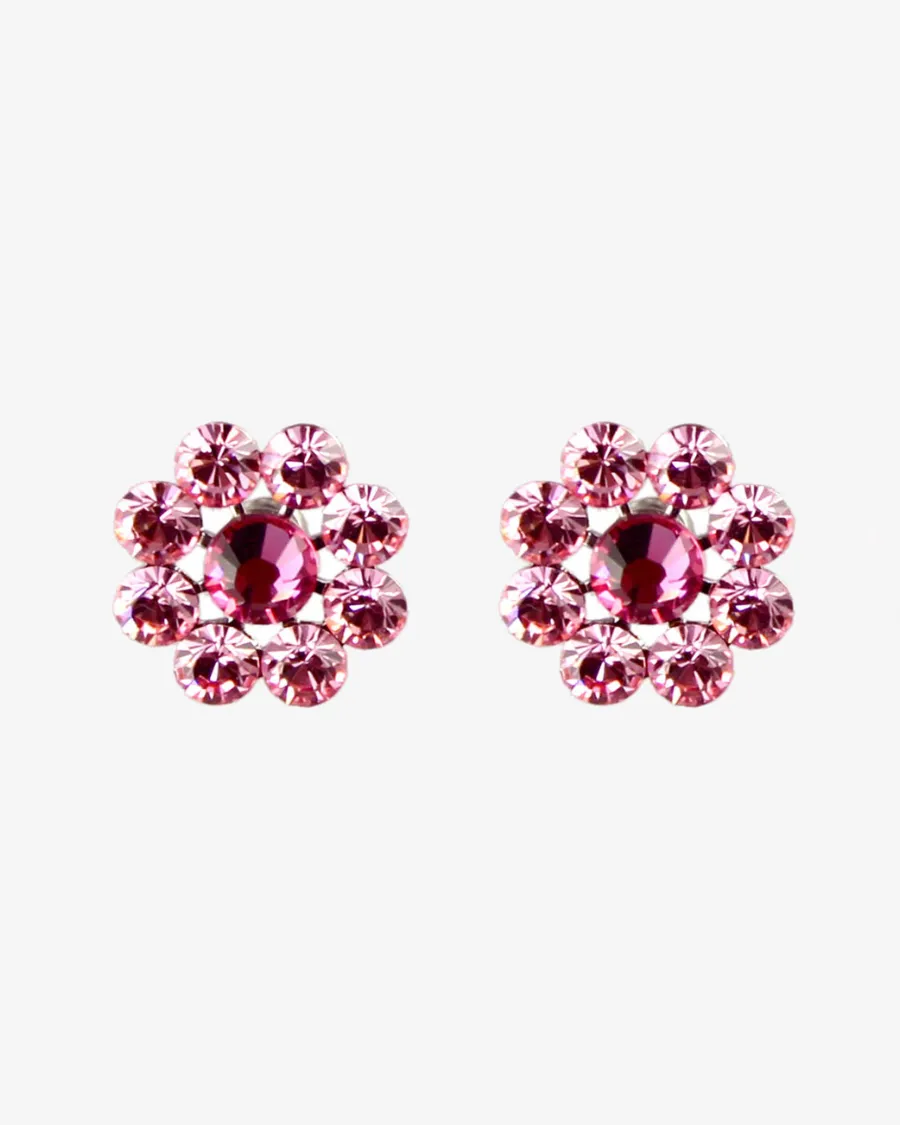 CRYSTAL FLOWER EARRINGS