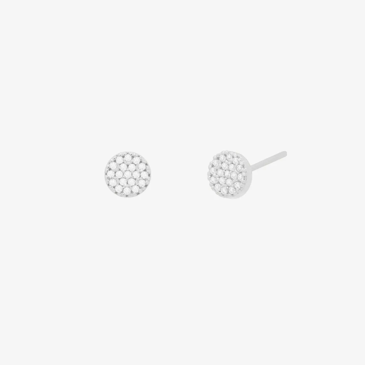 Cubic Circle Stud earrings