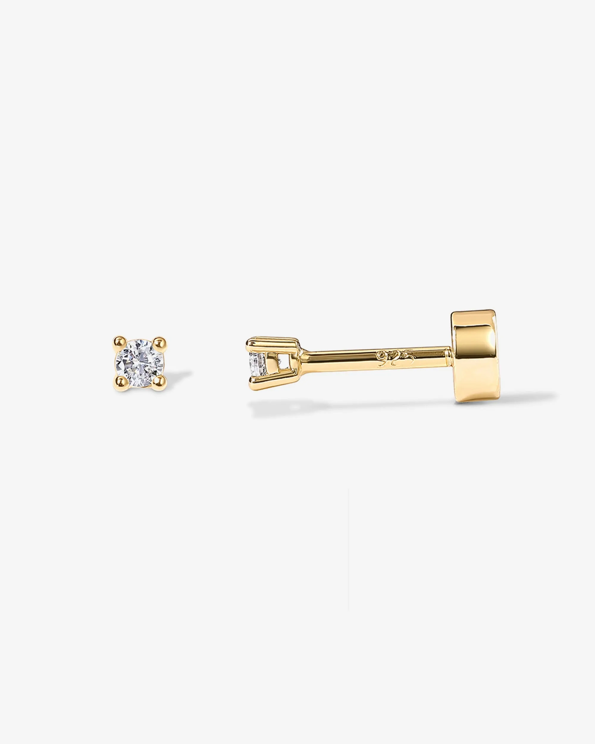 Cubic Zirconia Stud Screwbacks