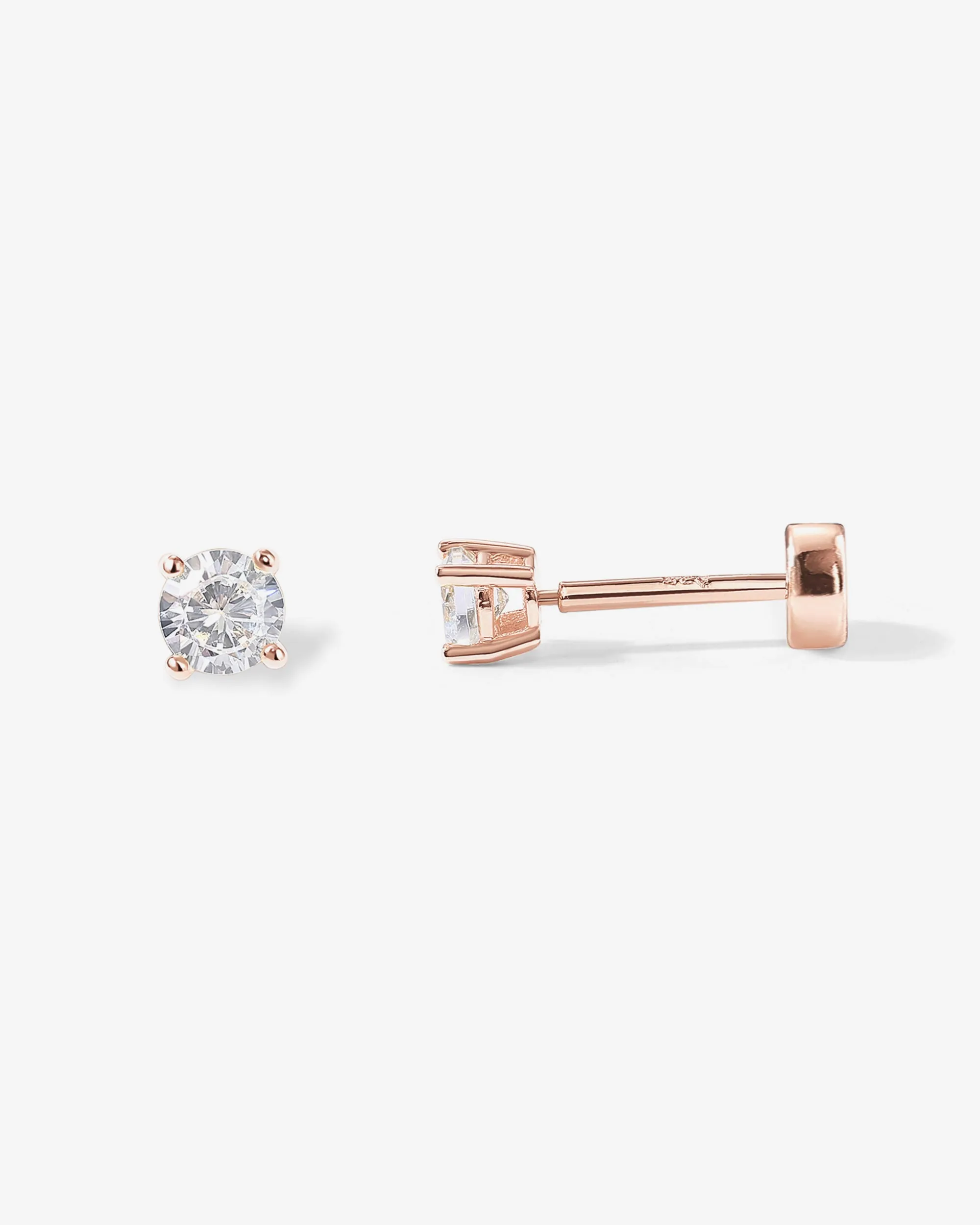 Cubic Zirconia Stud Screwbacks