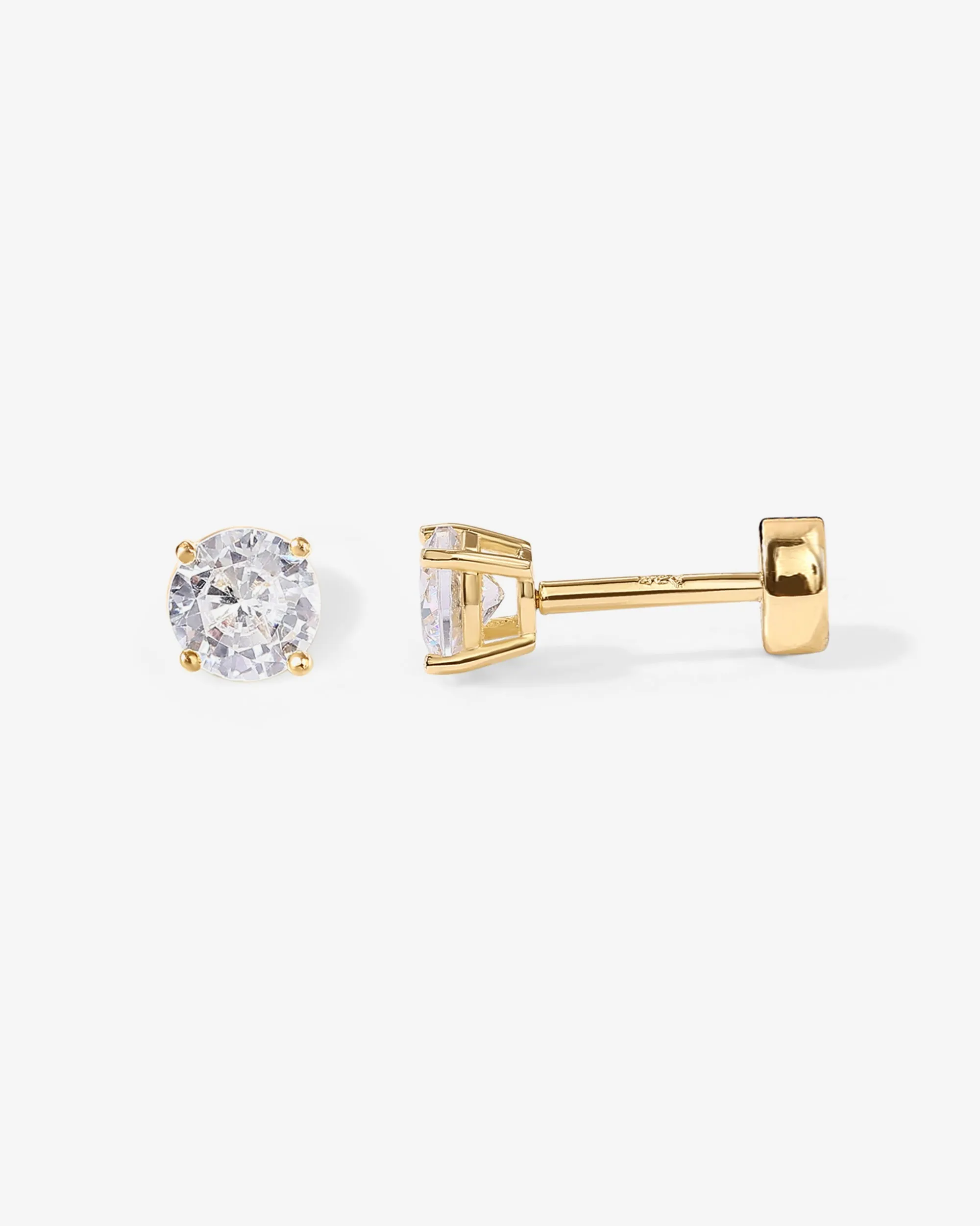 Cubic Zirconia Stud Screwbacks