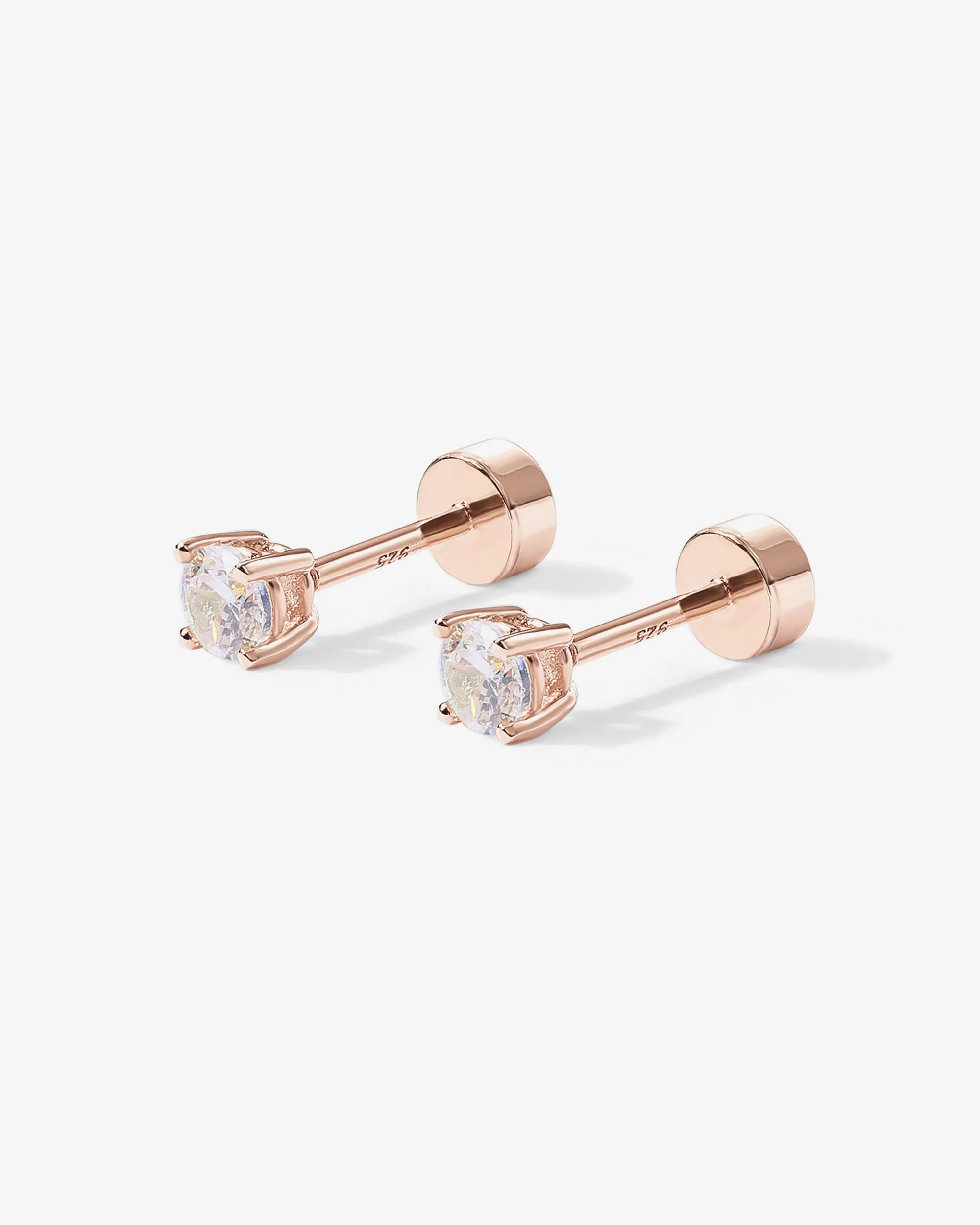 Cubic Zirconia Stud Screwbacks