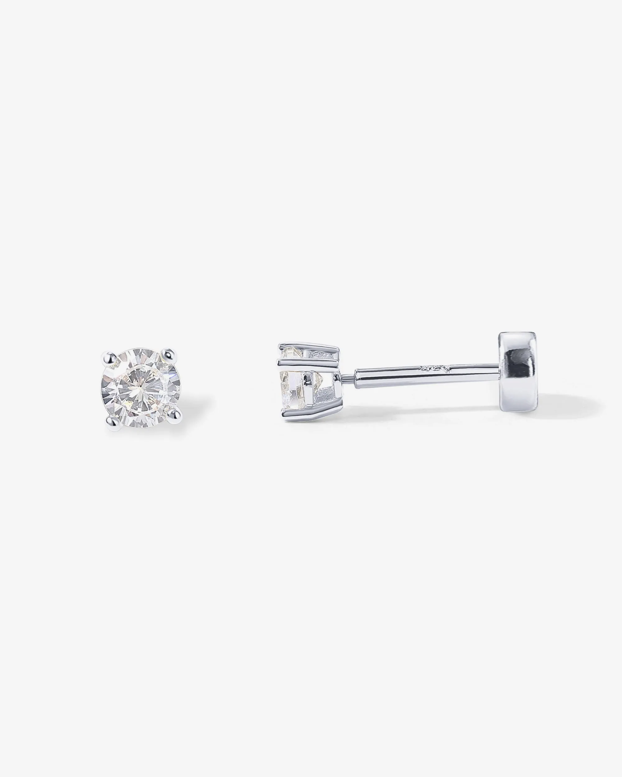 Cubic Zirconia Stud Screwbacks