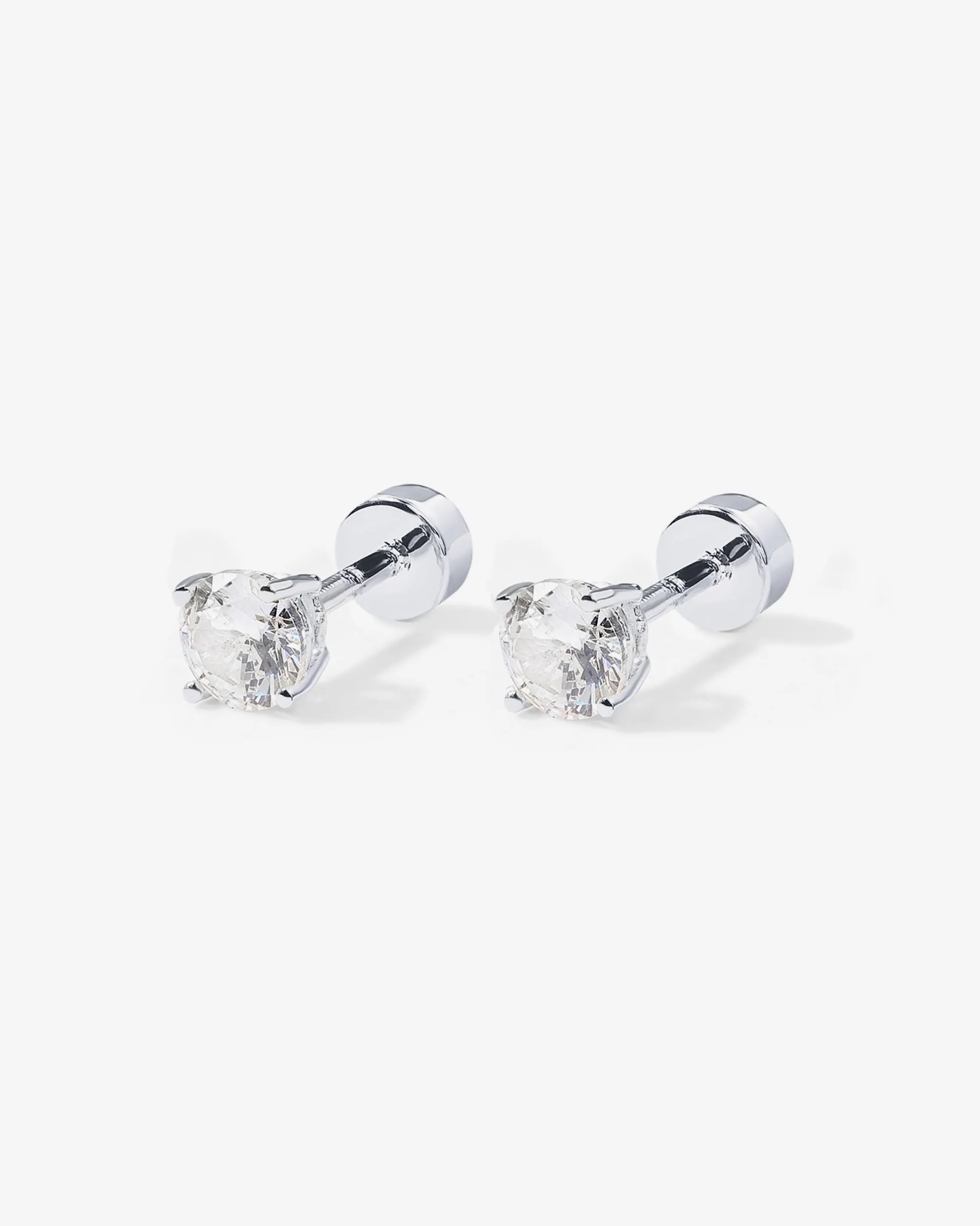 Cubic Zirconia Stud Screwbacks