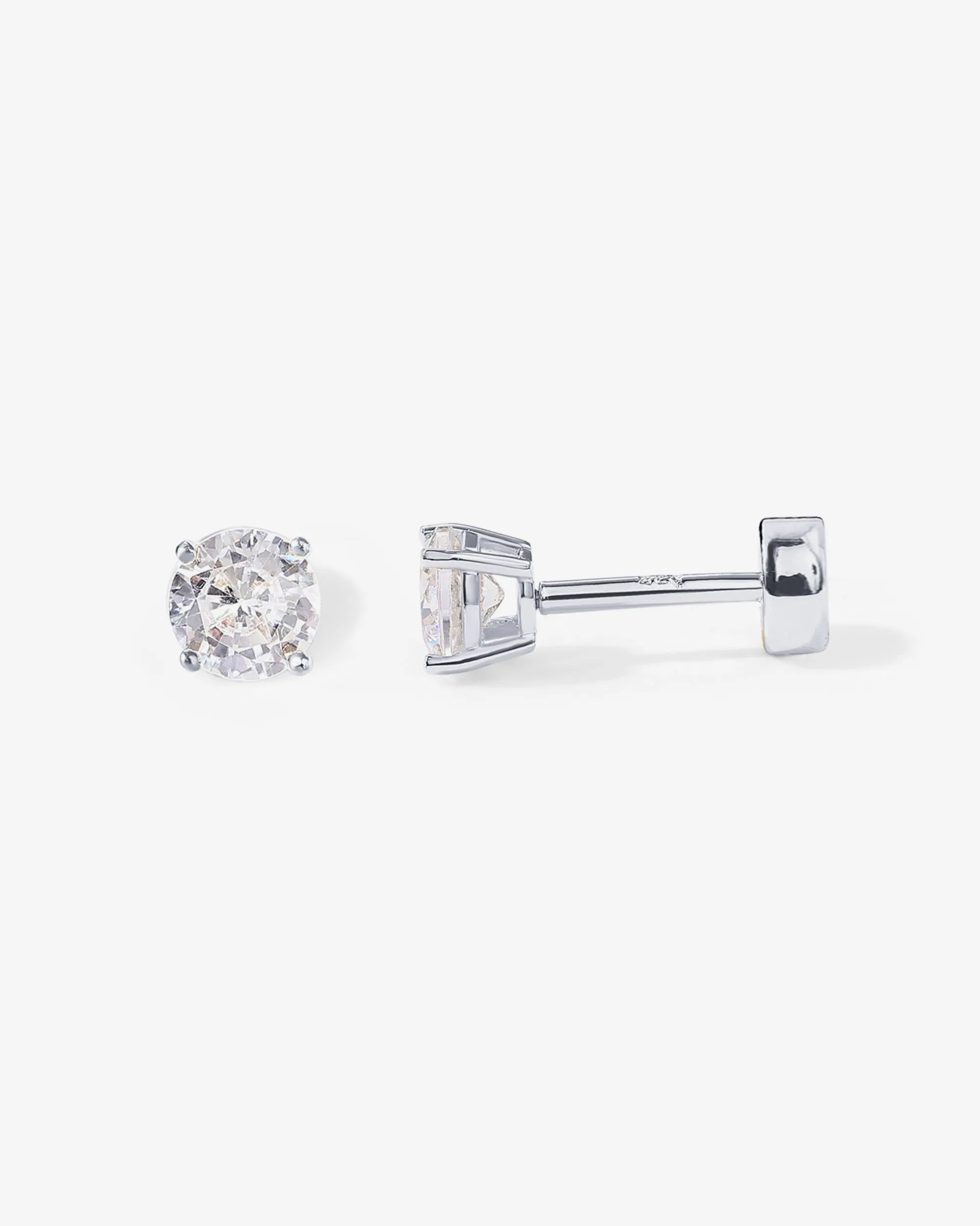 Cubic Zirconia Stud Screwbacks