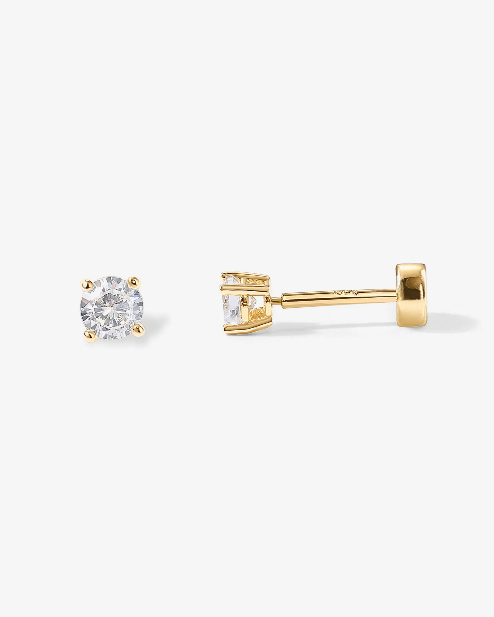 Cubic Zirconia Stud Screwbacks