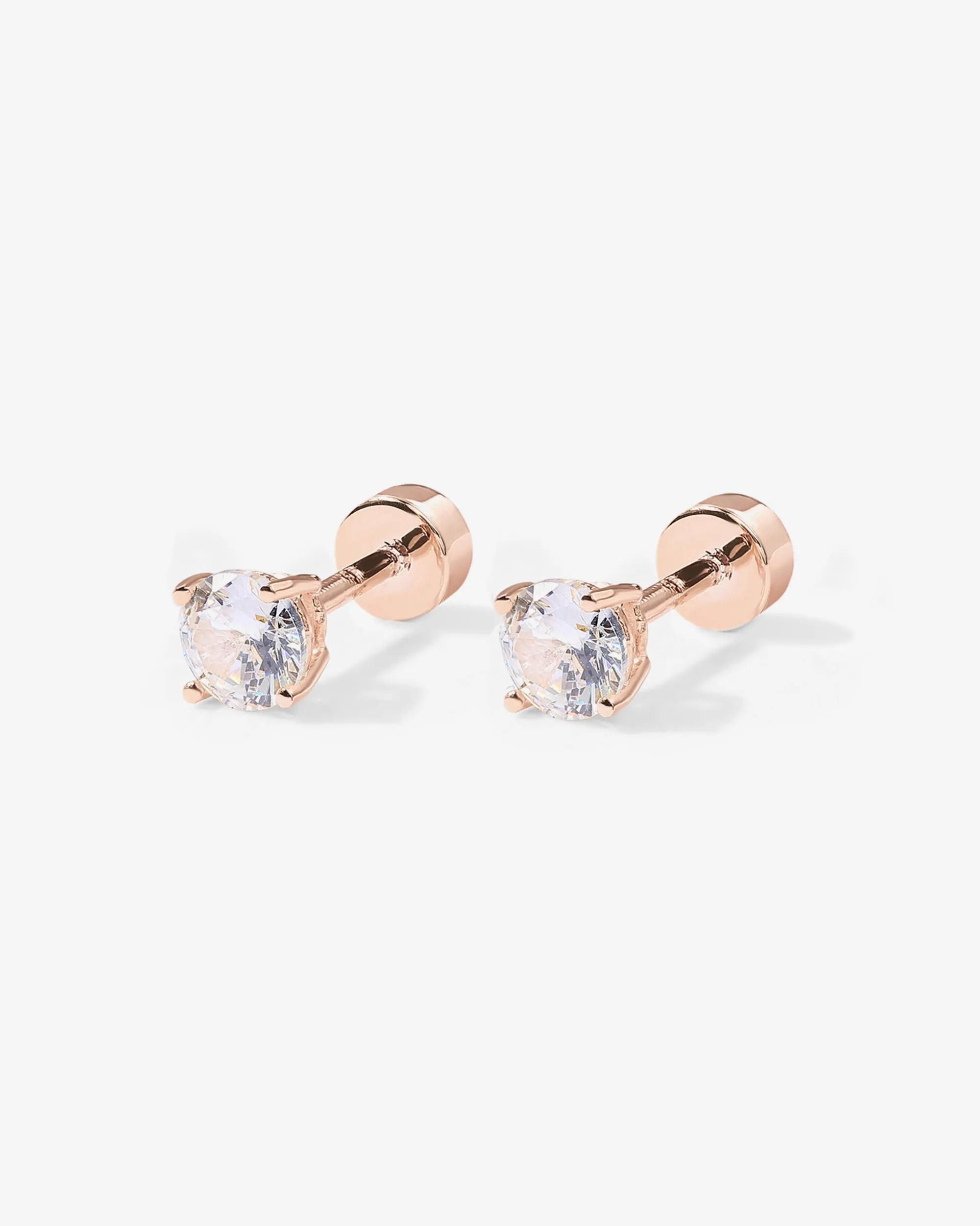 Cubic Zirconia Stud Screwbacks