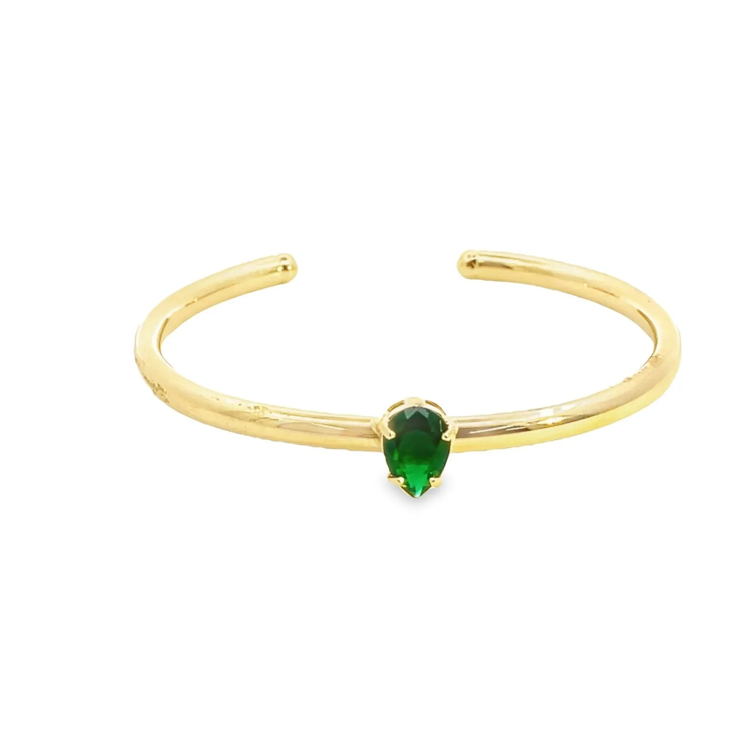 CZ Teardrop Bangle Bracelet